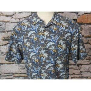 TOMMY BAHAMA New Men's Hawaiian Camp Shirt Purple Floral All Silk Medium